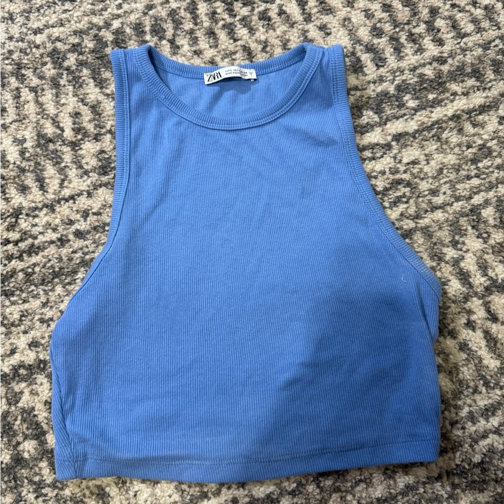 blue Zara tank